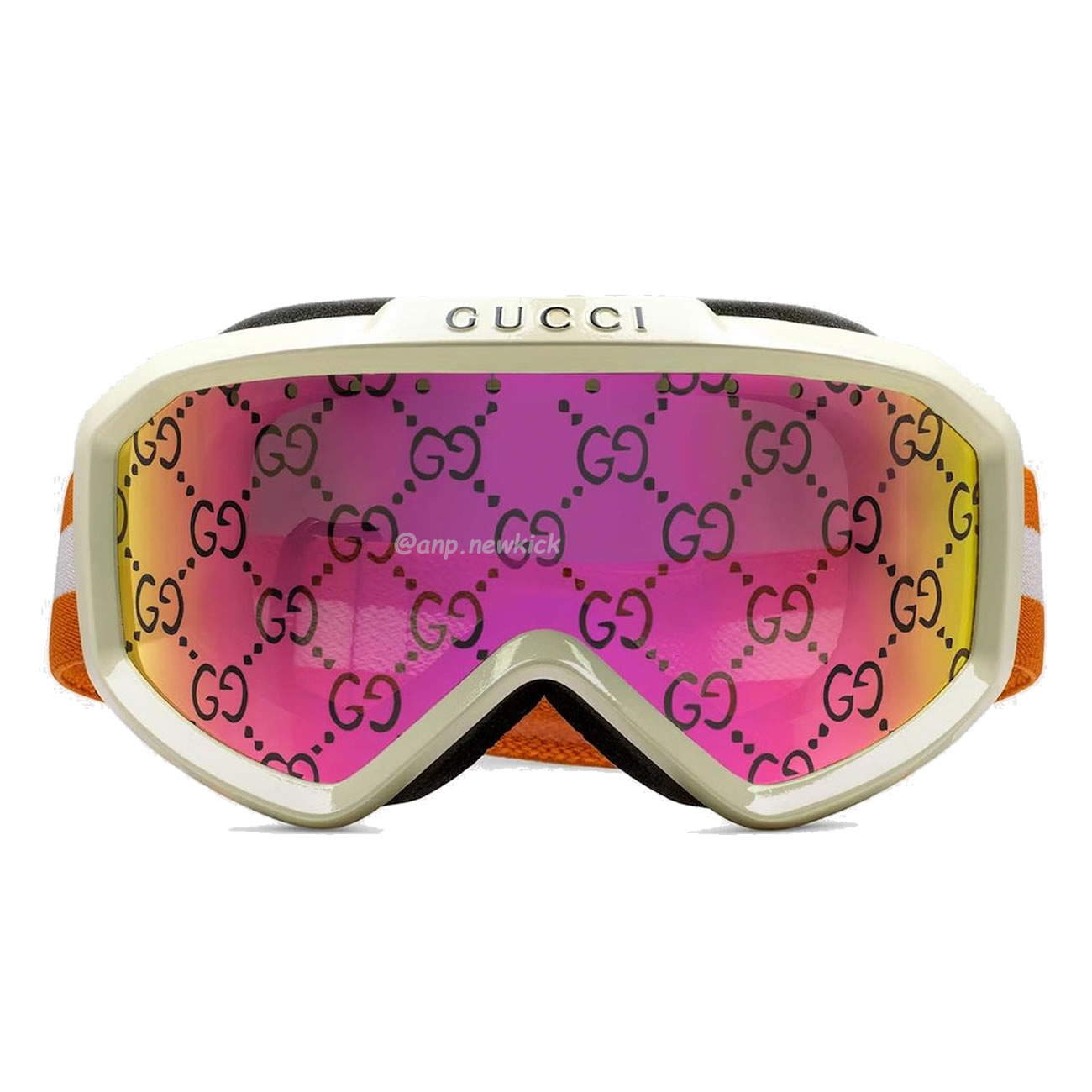 Gucci Ski Goggle Black Pink Olive Green White (2) - newkick.vip